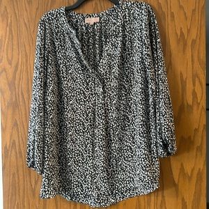 Black and white philosophy blouse